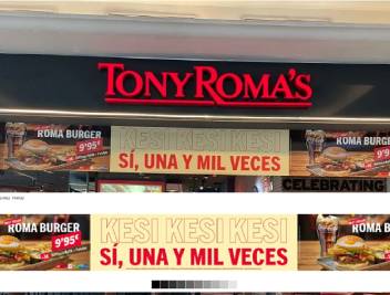 Carteleria con Artes Finales Tony Roma's